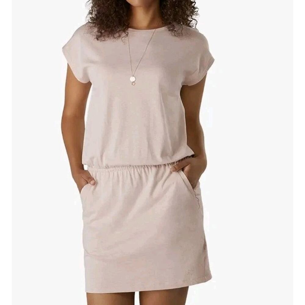 Arc'teryx Ardena Dress XS Pockets Short Sleeve Cotton Blend Lightweight Lt Pink